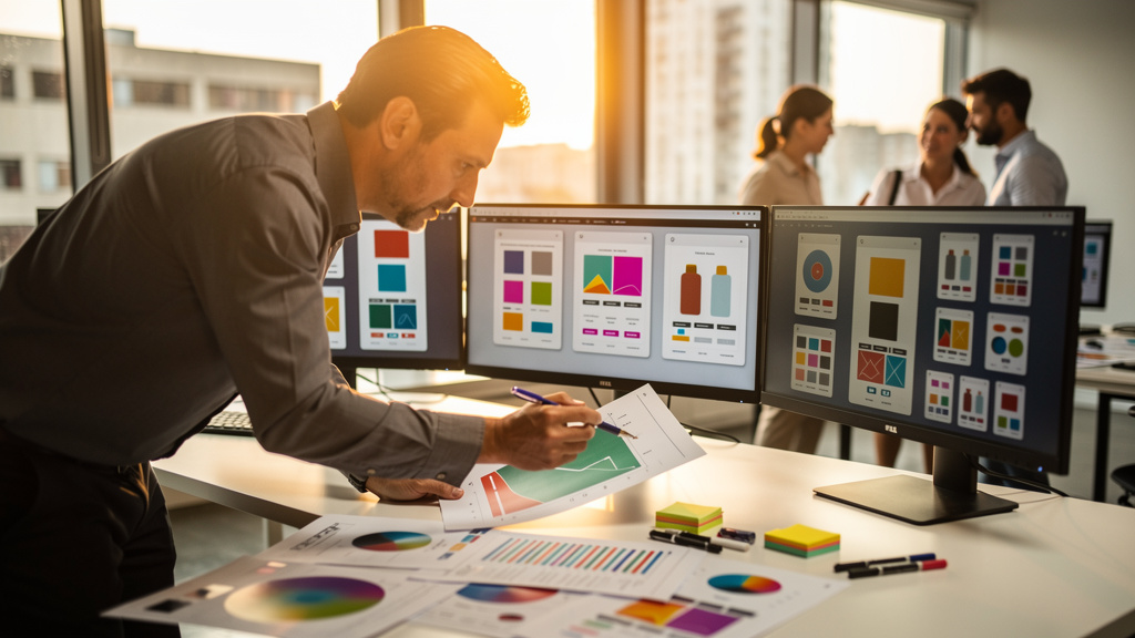 Editorial photograph illustrating an OnlyAEO article on 5 ways to improve competitive benchmarking as a e-commerce leader