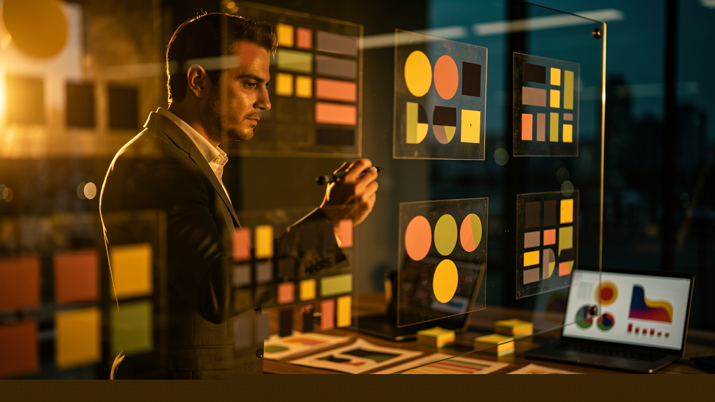 Editorial photograph illustrating an OnlyAEO article on how to achieve competitive benchmarking as a marketing executive