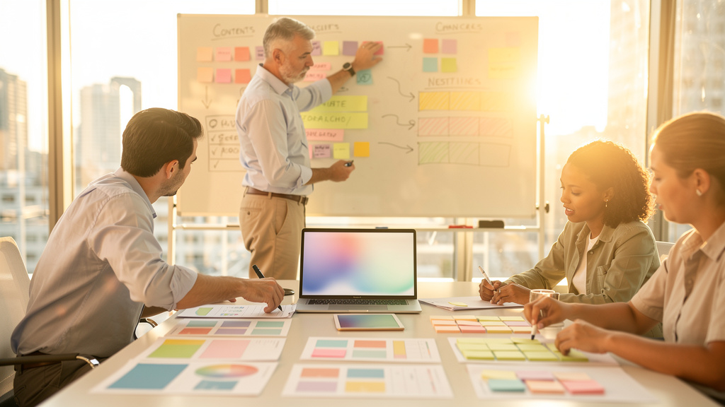 Editorial photograph illustrating the strategic content plan checklist for saas marketing leaders