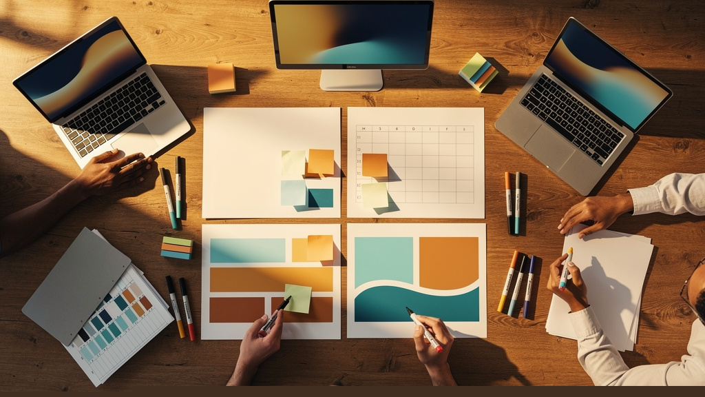 Editorial photograph illustrating an OnlyAEO article on the enterprise buyer's playbook for strategic content plan
